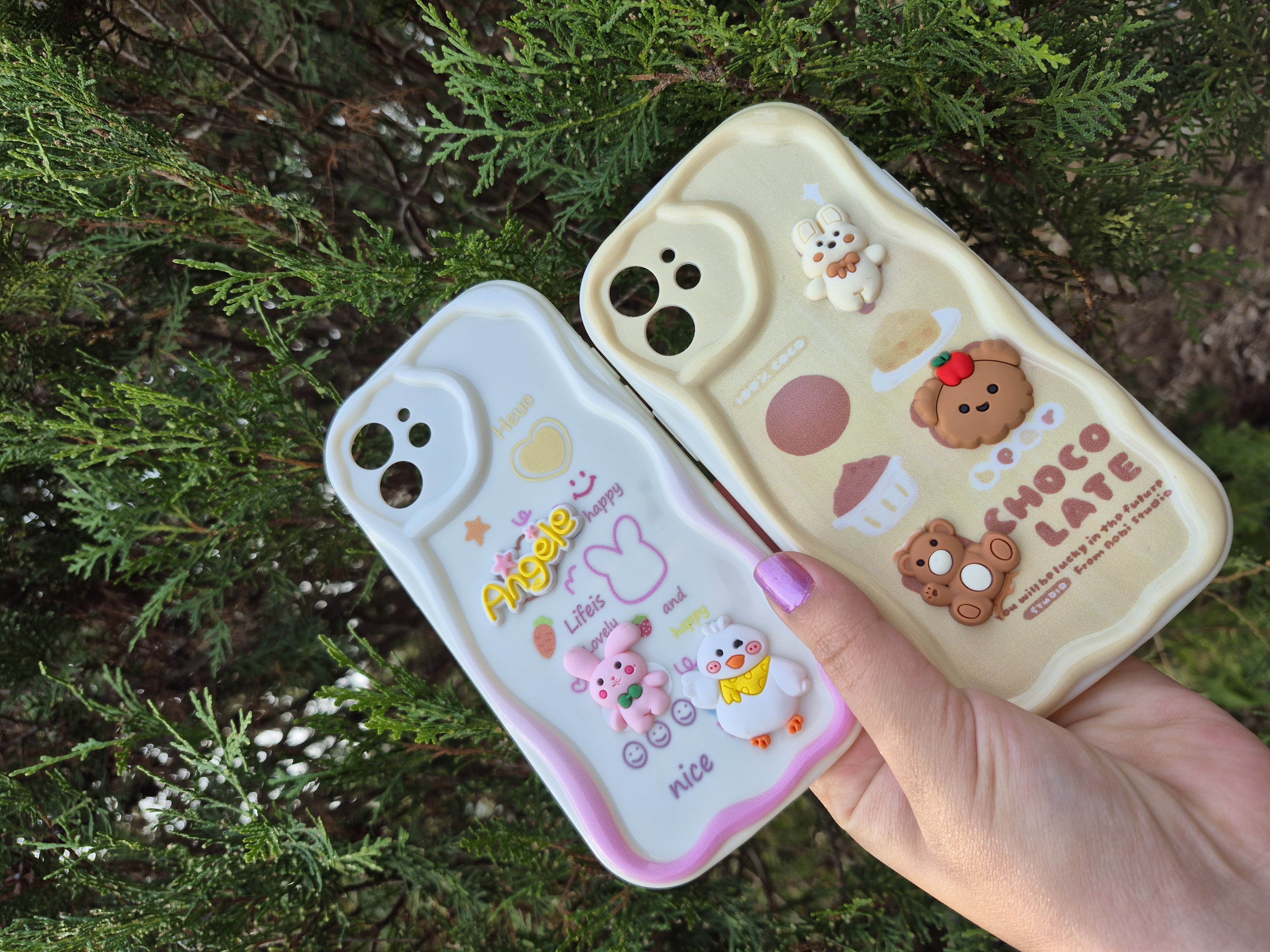 قاب ژله ای منحنی سه بعدی برجسته براق عروسکی آیفون iPhone 12