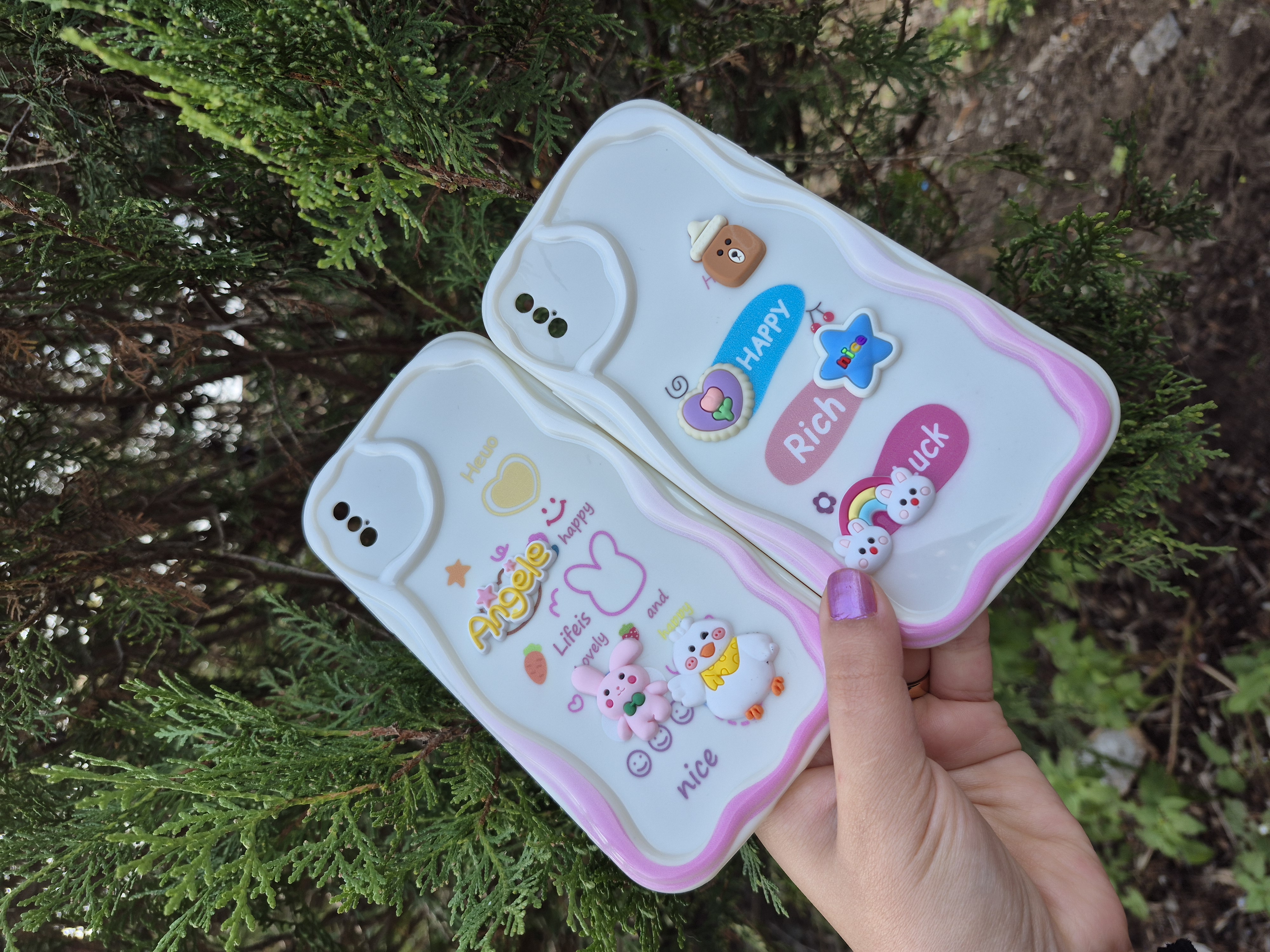 قاب ژله ای منحنی سه بعدی برجسته براق عروسکی آیفون iPhone XS Max