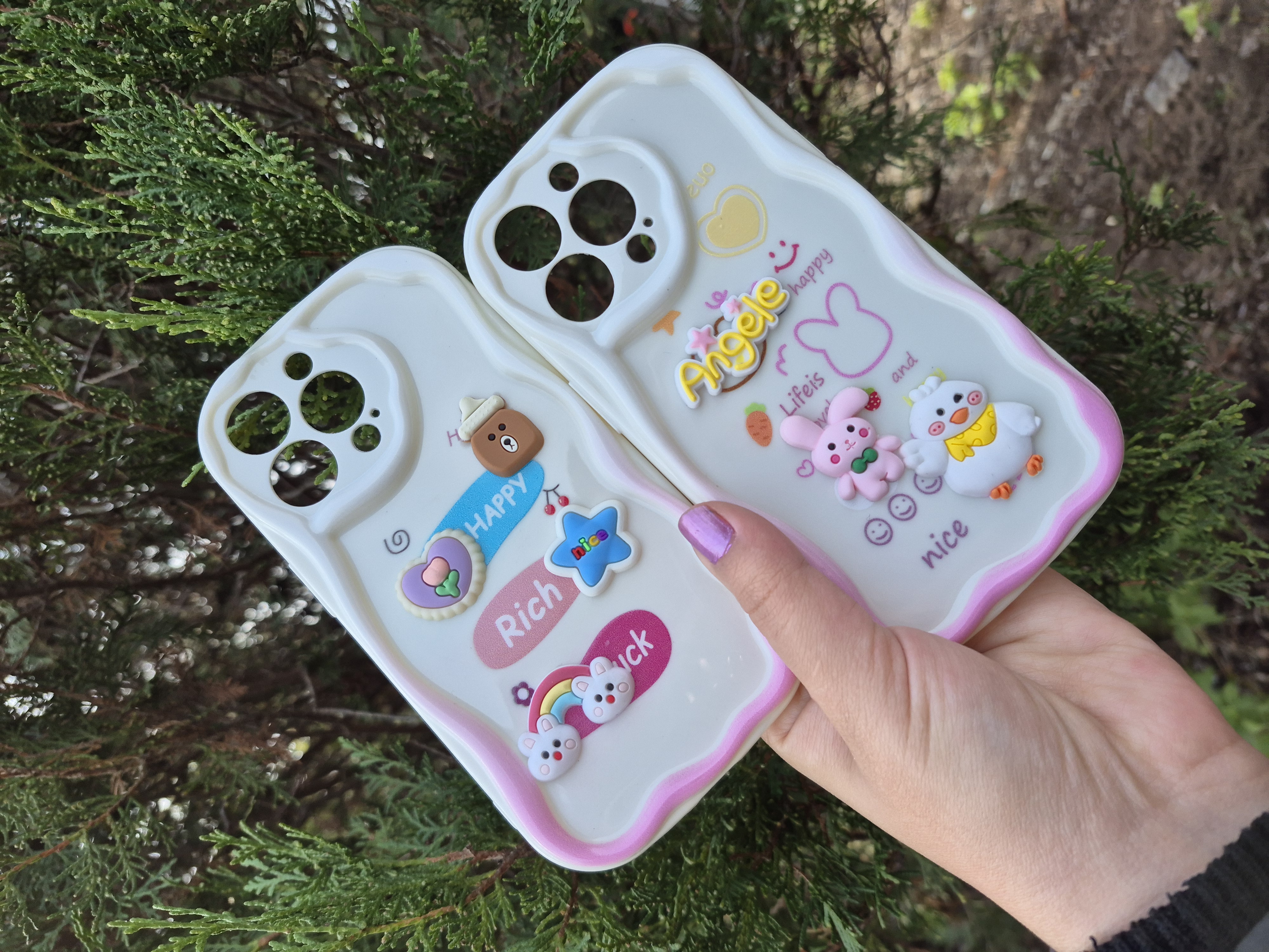 قاب ژله ای منحنی سه بعدی برجسته براق عروسکی آیفون iPhone 13 pro