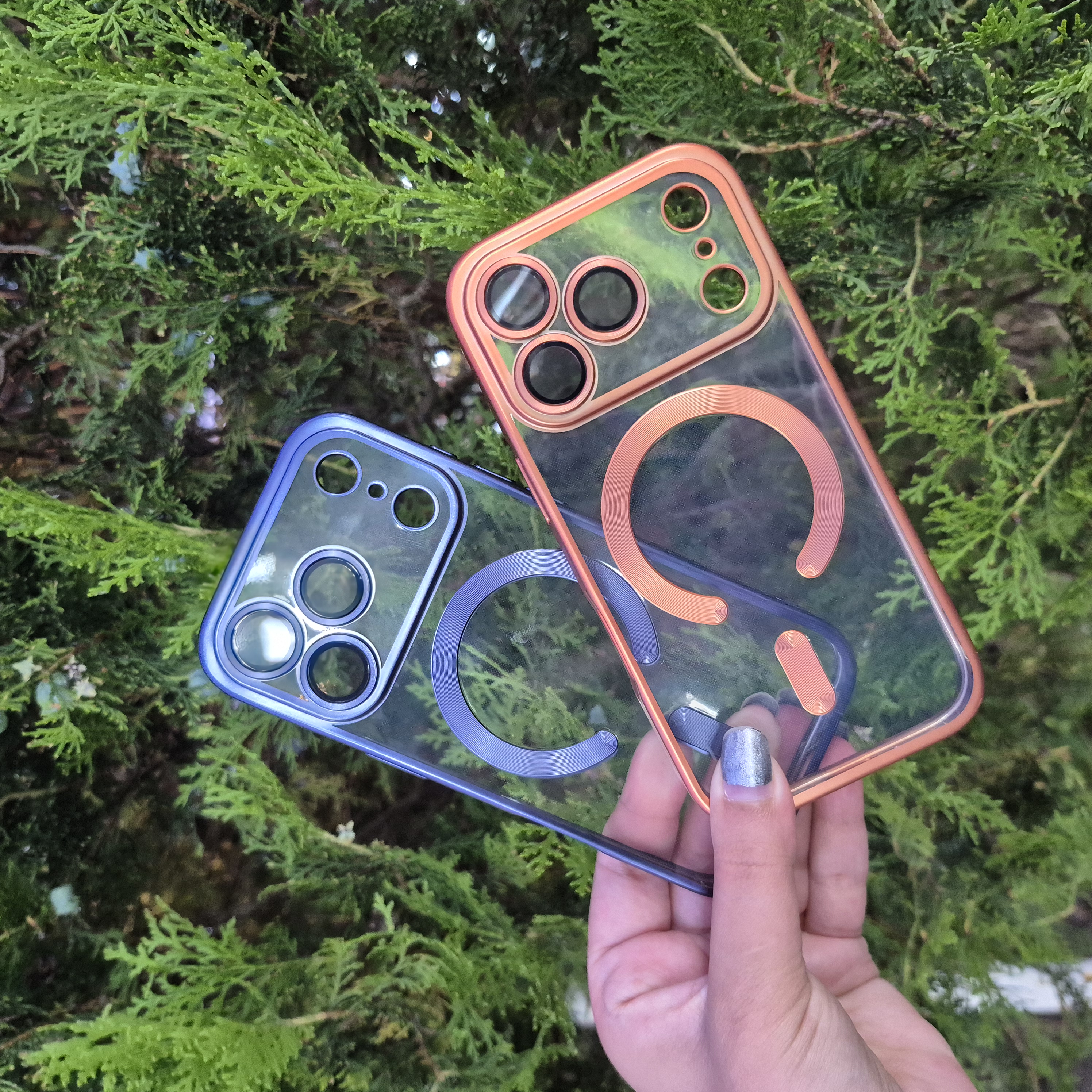 قاب مگ سيف شفاف دور براق fashion case آیفون iPhone 17 promax