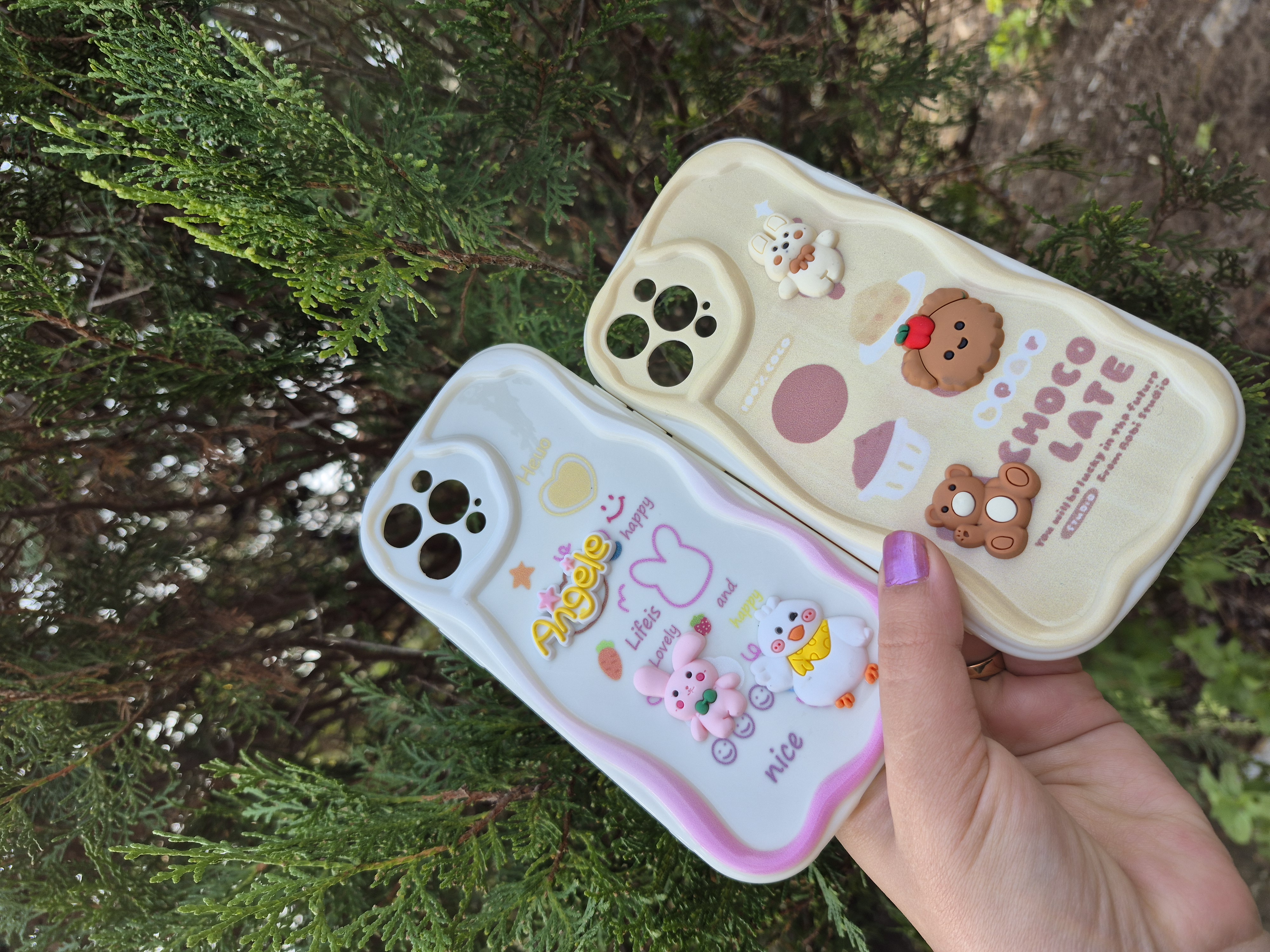 قاب ژله ای منحنی سه بعدی برجسته براق عروسکی آیفون iPhone 12 pro